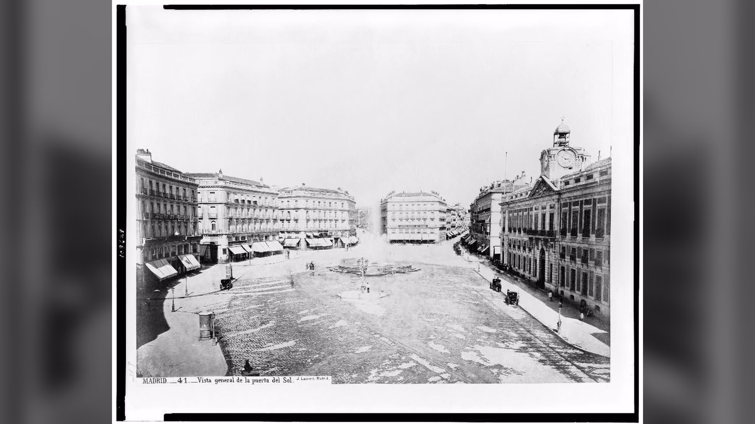 Vista histórica de la Puerta del Sol y sus hoteles entre 1860 y 1880
